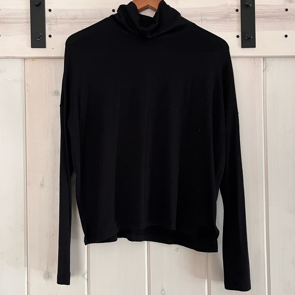 Black turtleneck top